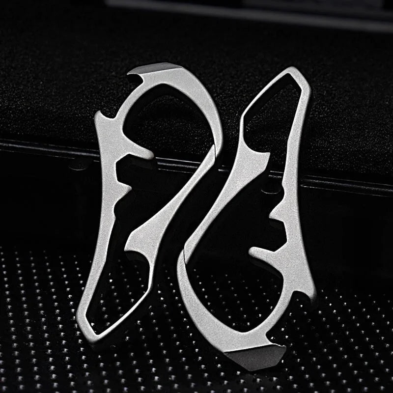 EDC Titanium Alloy Keychain Carabiner Waist Fast Hanging Buckle with Key Ring 07FC0E-D4 - KOEEK [1]