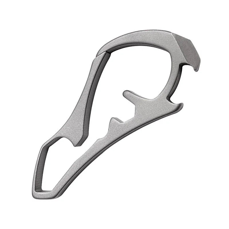 EDC Titanium Alloy Keychain Carabiner Waist Fast Hanging Buckle with Key Ring 07FC0E-D4 - KOEEK [4]
