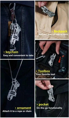 EDC Titanium Alloy Mini Adjustable Spanner Wrench Portable Repair Tools 07FC0E-D4 - KOEEK [10]