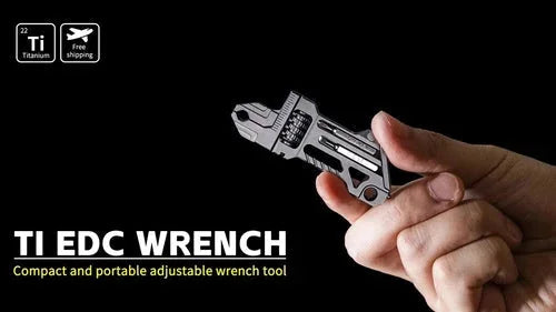 EDC Titanium Alloy Mini Adjustable Spanner Wrench Portable Repair Tools 07FC0E-D4 - KOEEK [7]