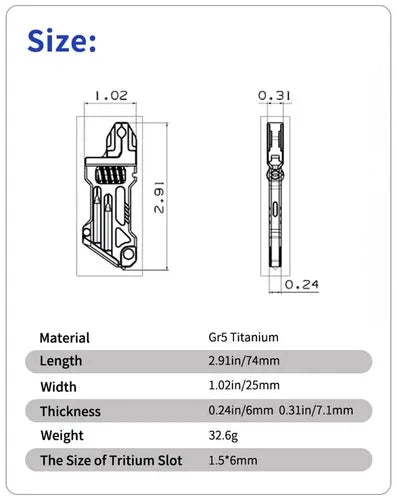 EDC Titanium Alloy Mini Adjustable Spanner Wrench Portable Repair Tools 07FC0E-D4 - KOEEK [9]