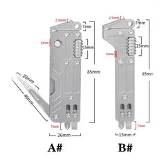 EDC Titanium Alloy Multi Tools Adjustable Wrench Pocket Outdoor Camping Keychain 07FC0E-D4 - KOEEK [2]
