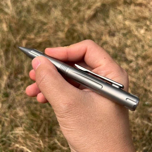 EDC Titanium Alloy Pocket Ball Pen Tactical Signature Pen Stationery w 5 Refills 07FC0E-D4 - KOEEK [8]