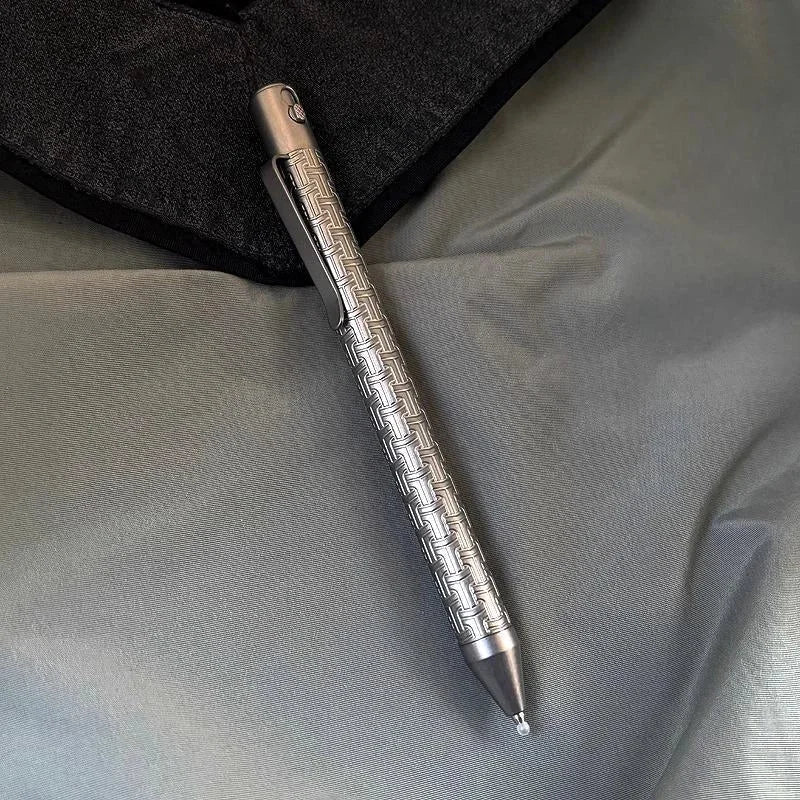 EDC Titanium Alloy Pocket Ballpoint Pen Signature Writing Pen Business Office 07FC0E-D4 - KOEEK [1]