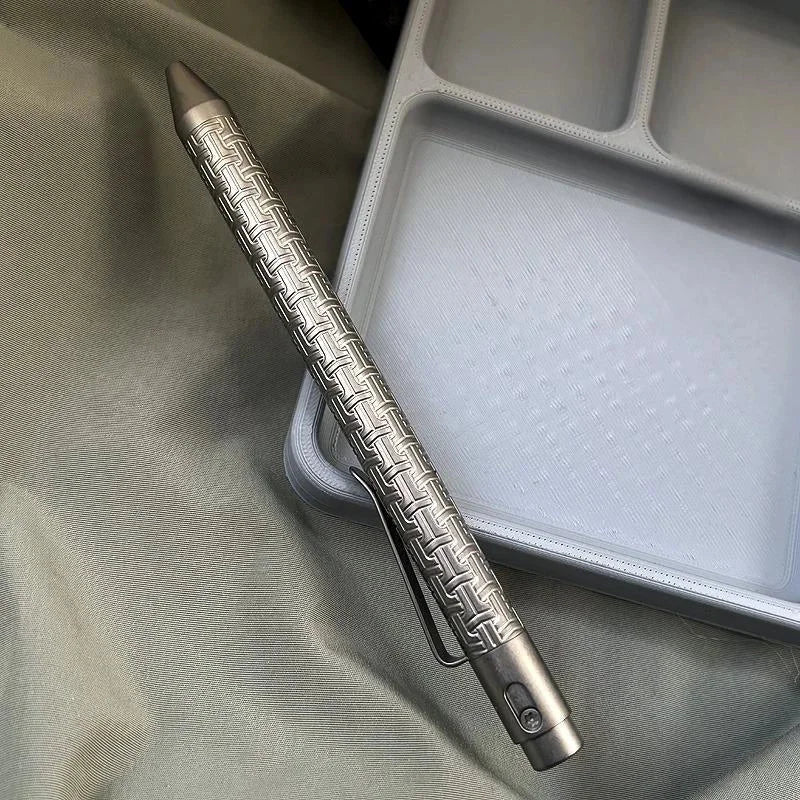 EDC Titanium Alloy Pocket Ballpoint Pen Signature Writing Pen Business Office 07FC0E-D4 - KOEEK [2]