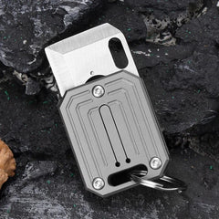 EDC Titanium Alloy Pocket Folding Knife Cutter Opener Mini Multi Tools Key chain 07FC0E-D4 - KOEEK [2]