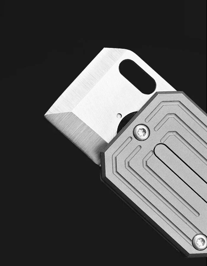 EDC Titanium Alloy Pocket Folding Knife Cutter Opener Mini Multi Tools Key chain 07FC0E-D4 - KOEEK [9]