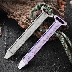 EDC Titanium Alloy Pry Bar Crowbar Ruler Portable Outdoor Camping Multi Tools 07FC0E-D4 - KOEEK [1]