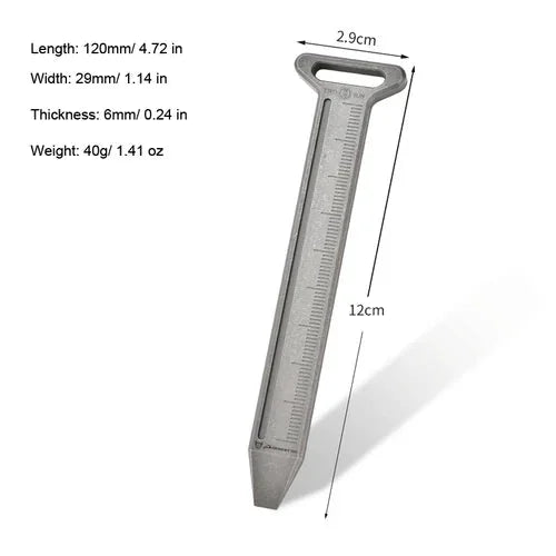 EDC Titanium Alloy Pry Bar Crowbar Ruler Portable Outdoor Camping Multi Tools 07FC0E-D4 - KOEEK [2]