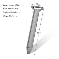 EDC Titanium Alloy Pry Bar Crowbar Ruler Portable Outdoor Camping Multi Tools 07FC0E-D4 - KOEEK [2]