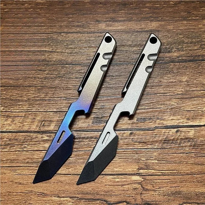 EDC Titanium Alloy Pry Bar Crowbar with Pocket Clip Bottle Opener Multi Tools 07FC0E-D4 - KOEEK [1]