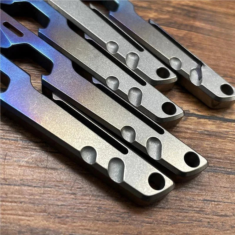 EDC Titanium Alloy Pry Bar Crowbar with Pocket Clip Bottle Opener Multi Tools 07FC0E-D4 - KOEEK [4]