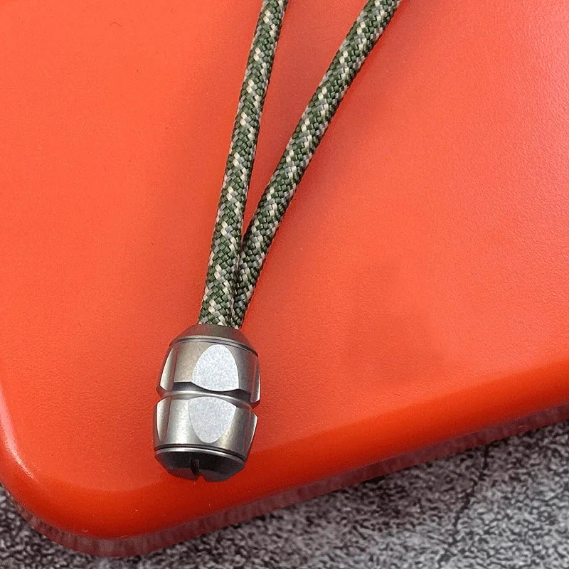EDC Titanium Alloy Removable Knife Lanyard Bead Parachute Pendant DIY Keychain 07FC0E-D4 - KOEEK [5]