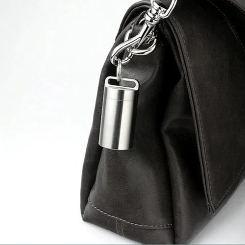 EDC Titanium Alloy Waterproof Pill Case Capsule Seal Container Storage Box 07FC0E-D4 - KOEEK [7]