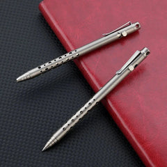 EDC Titanium Ballpoint Pen Signature Writing Pocket Pen Outdoor Business Office 07FC0E-D4 - KOEEK [2]