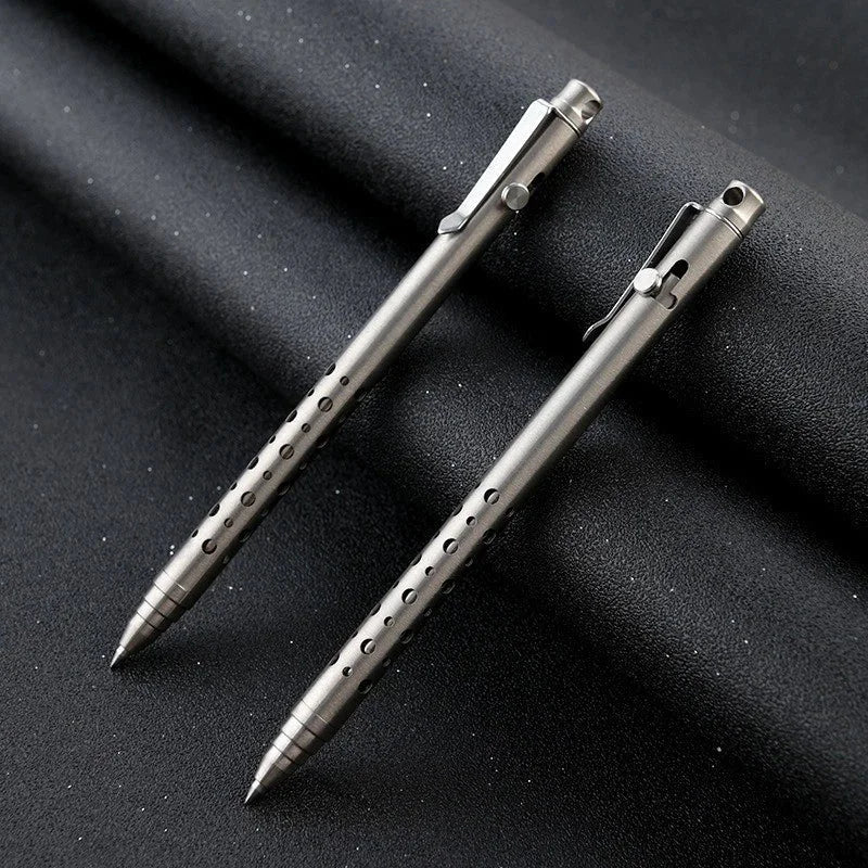 EDC Titanium Ballpoint Pen Signature Writing Pocket Pen Outdoor Business Office 07FC0E-D4 - KOEEK [3]