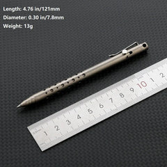 EDC Titanium Ballpoint Pen Signature Writing Pocket Pen Outdoor Business Office 07FC0E-D4 - KOEEK [4]