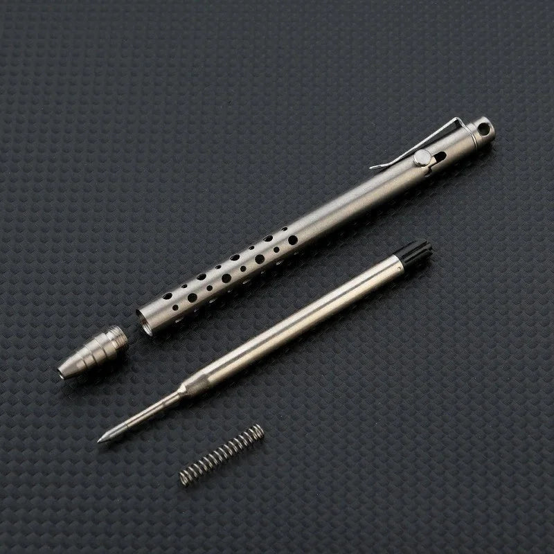 EDC Titanium Ballpoint Pen Signature Writing Pocket Pen Outdoor Business Office 07FC0E-D4 - KOEEK [5]