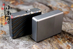 EDC Titanium Cigar Lighter Shell Heavy Square Box Windproof Kerosene Lighters HQ 07FC0E-D4 - KOEEK [4]