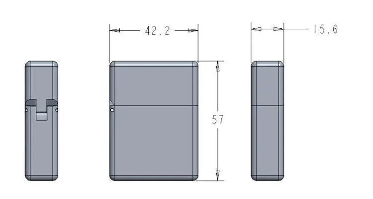 EDC Titanium Cigar Lighter Shell Heavy Square Box Windproof Kerosene Lighters HQ 07FC0E-D4 - KOEEK [6]