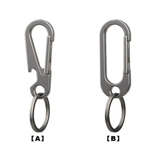 EDC Titanium Keychain Carabiner Climbing Buckle Connector Opener Outdoor Tool EDC - KOEEK [1]
