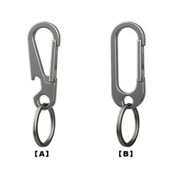 EDC Titanium Keychain Carabiner Climbing Buckle Connector Opener Outdoor Tool EDC - KOEEK [1]