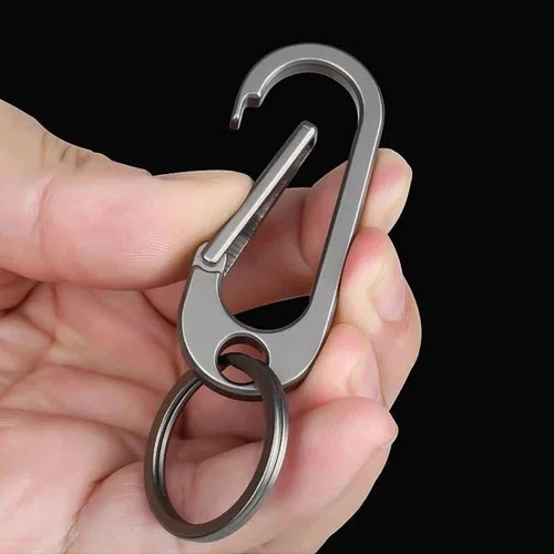 EDC Titanium Keychain Carabiner Climbing Buckle Connector Opener Outdoor Tool EDC - KOEEK [3]