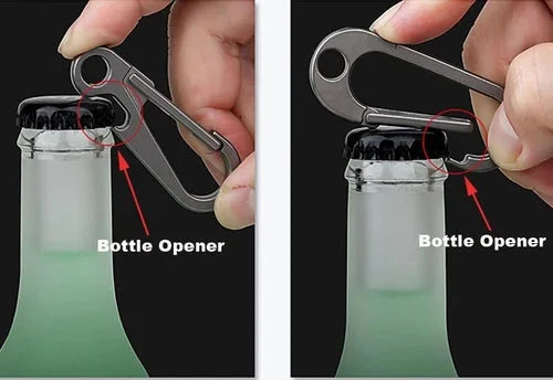 EDC Titanium Keychain Carabiner Climbing Buckle Connector Opener Outdoor Tool EDC - KOEEK [5]