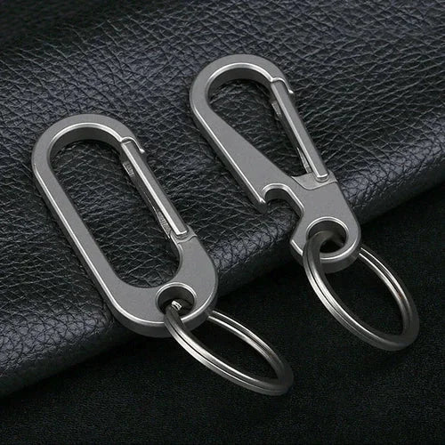 EDC Titanium Keychain Carabiner Climbing Buckle Connector Opener Outdoor Tool EDC - KOEEK [7]