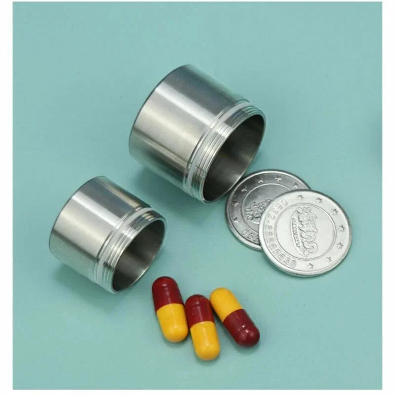 EDC Titanium Multi Tools Waterproof Portable Medicine Bottle Key Pendant Box Set 07FC0E-D4 - KOEEK [5]