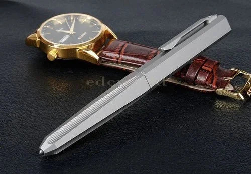 EDC Titanium Pocket Ballpoint Pen Meteorite Pattern Office Signature Stationery 07FC0E-D4 - KOEEK [6]