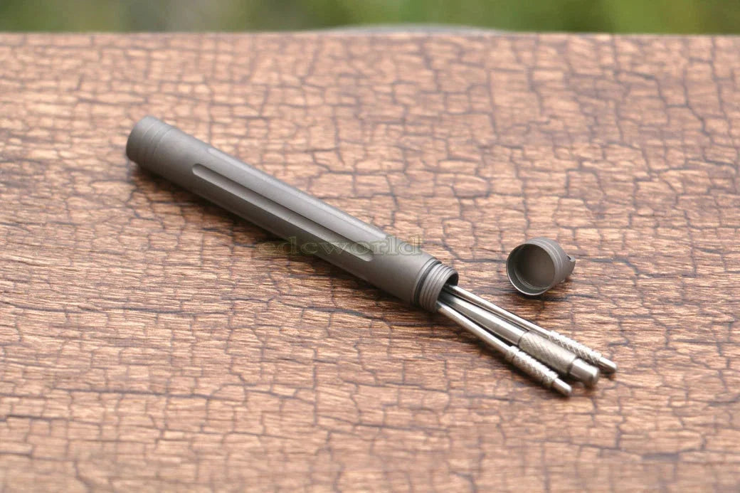 EDC Titanium Portable Outdoor Multi Tool Waterproof Pill Capsula Case Box 07FC0E-D4 - KOEEK [5]