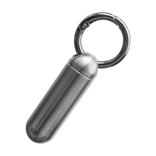 EDC Titanium Portable Waterproof Box Sealed Container Outdoor Keychain Pendant 07FC0E-D4 - KOEEK [10]