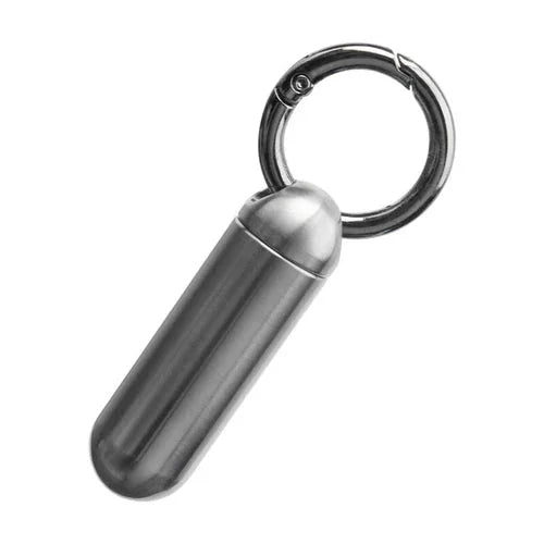 EDC Titanium Portable Waterproof Box Sealed Container Outdoor Keychain Pendant 07FC0E-D4 - KOEEK [11]