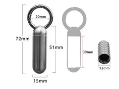 EDC Titanium Portable Waterproof Box Sealed Container Outdoor Keychain Pendant 07FC0E-D4 - KOEEK [3]