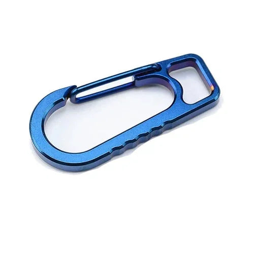 EDC Titanium Snap Key Chain Carabiner Ring Clip Outdoor Buckle Hook Keychain 07FC0E-D4 - KOEEK [2]