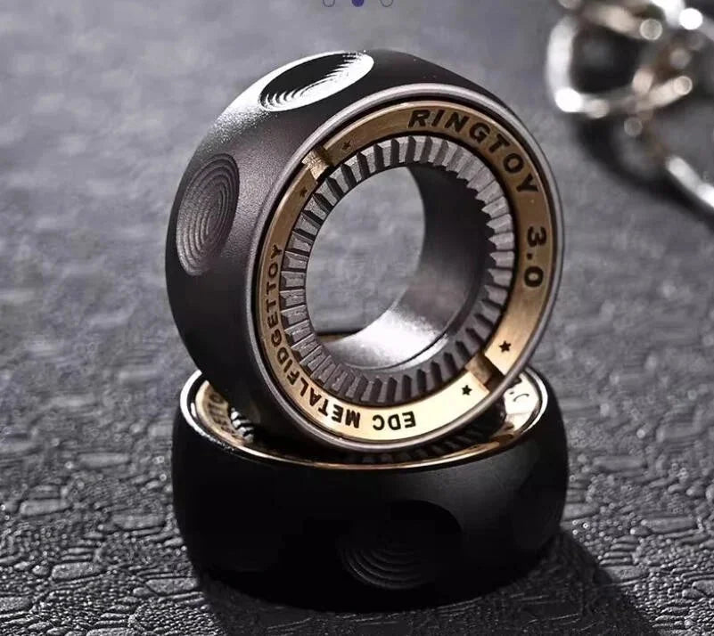 EDC Toy Fidget Spinner Mechanic Ring Fingertip Ratchet Stress Relief Fidget Gift 07FC0E-D4 - KOEEK [3]