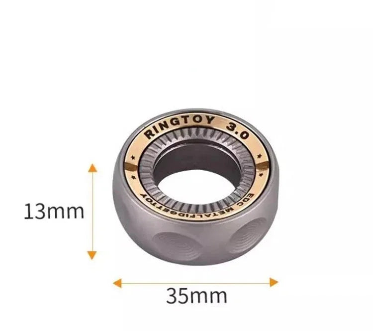 EDC Toy Fidget Spinner Mechanic Ring Fingertip Ratchet Stress Relief Fidget Gift 07FC0E-D4 - KOEEK [6]