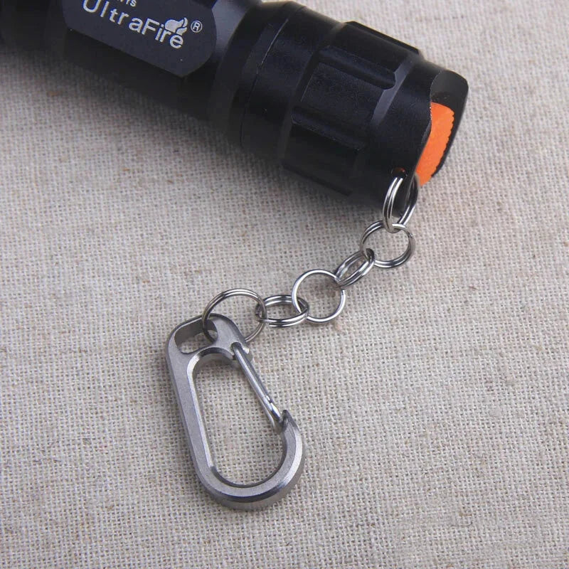 EDCgear Mini Titanium Key Chain Carabiner Flashlight EDC Buckle Pendant Tool 07FC0E-D4 - KOEEK [2]