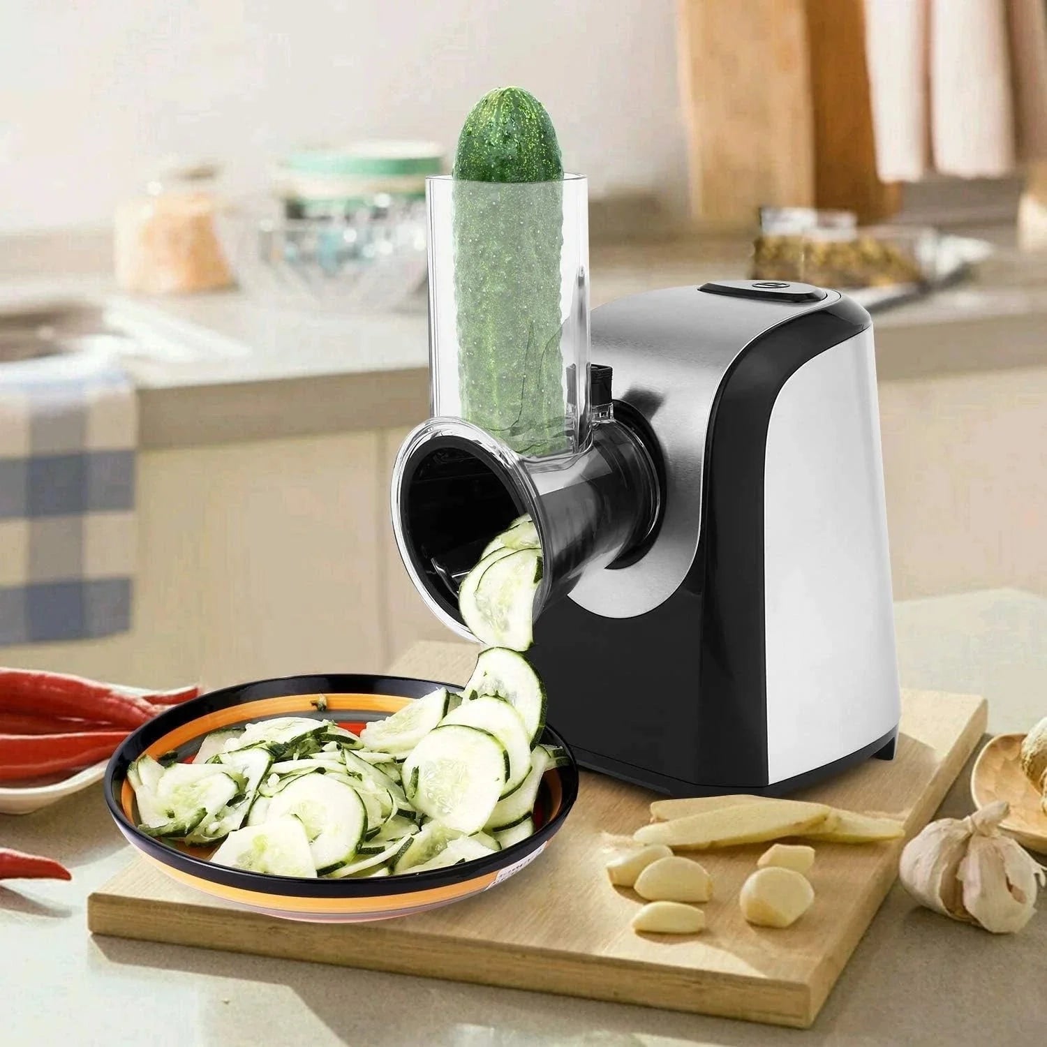 Electric Vegetable Shredder Professional Salad Maker 07FC0E-D4 - KOEEK [6]