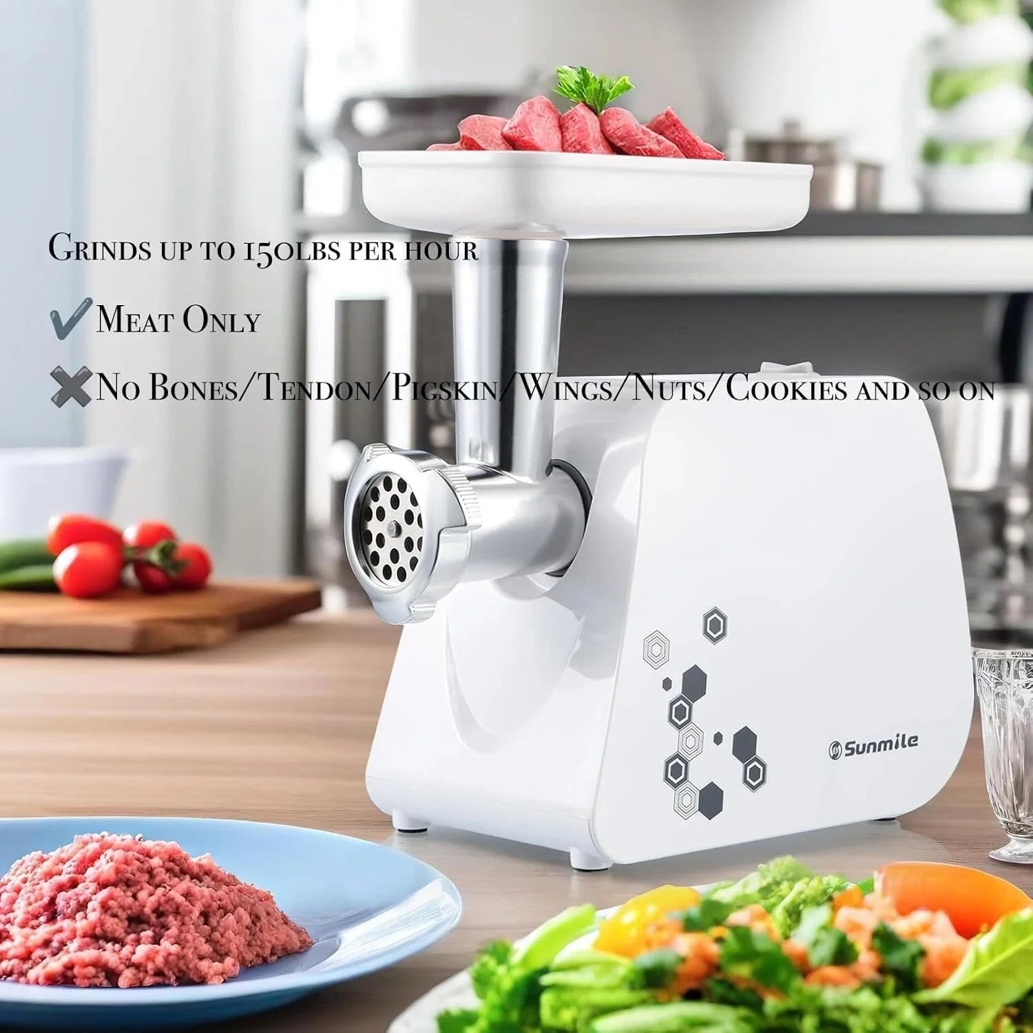 Electric meat grinder and sausage maker Stainless steel cutting blade 07FC0E-D4 - KOEEK [10]