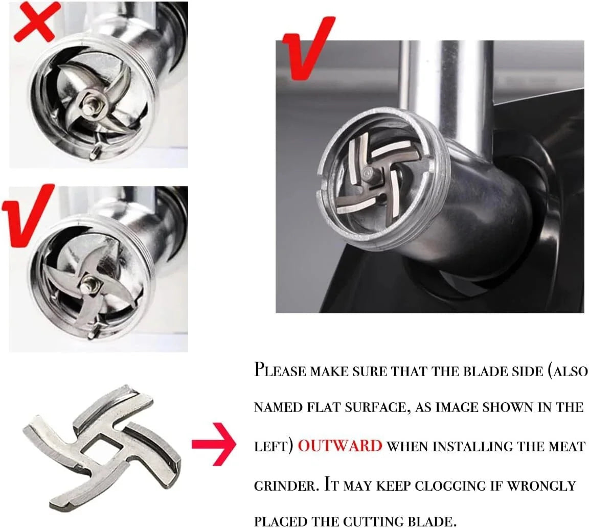 Electric meat grinder and sausage maker Stainless steel cutting blade 07FC0E-D4 - KOEEK [11]