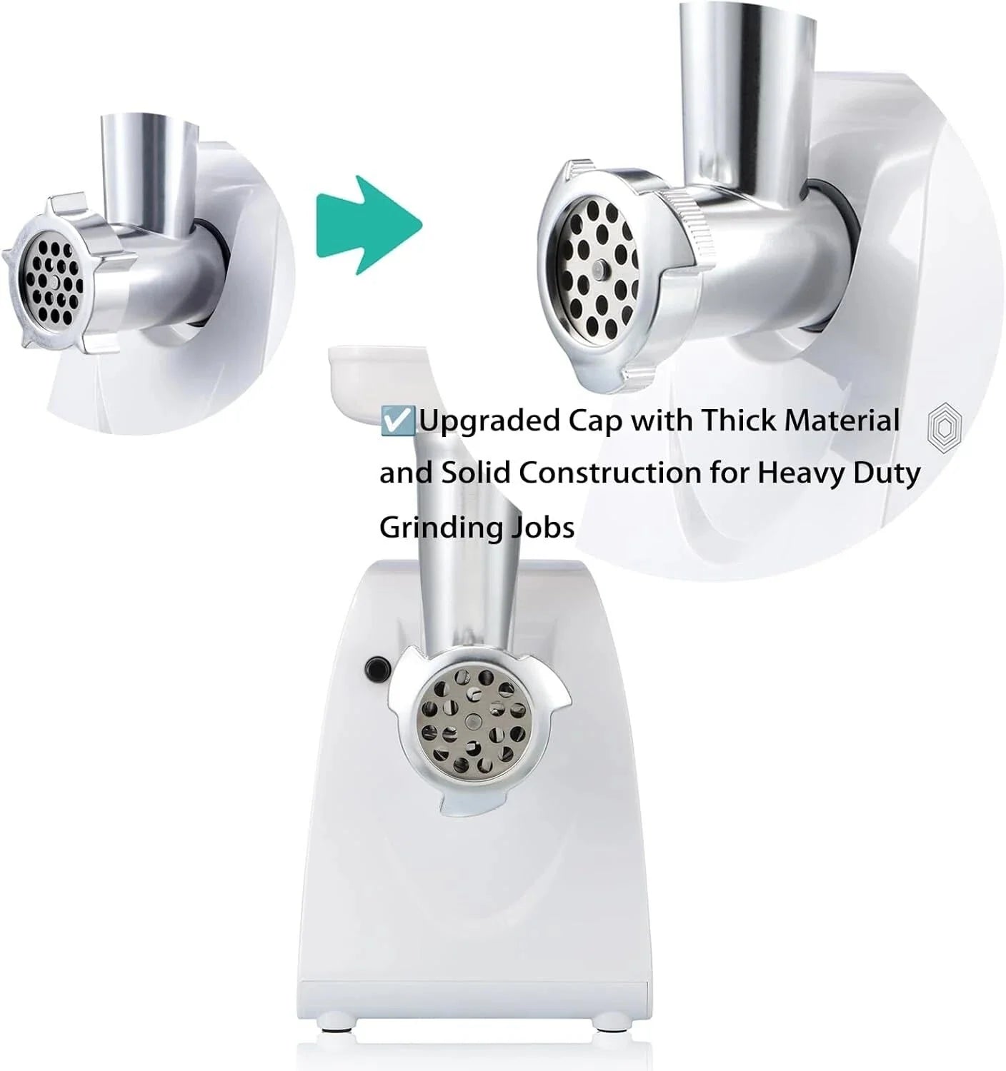 Electric meat grinder and sausage maker Stainless steel cutting blade 07FC0E-D4 - KOEEK [5]
