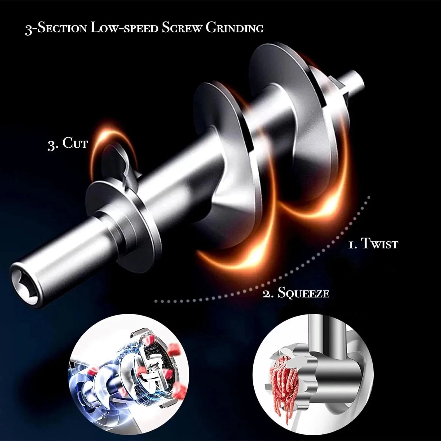 Electric meat grinder and sausage maker Stainless steel cutting blade 07FC0E-D4 - KOEEK [9]