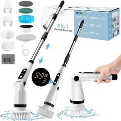 Electric rotary scrubber cleaning brush, bathroom scrubber, 3 adjustable speeds 07FC0E-D4 - KOEEK [2]