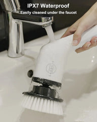 Electric rotary scrubber with 8 rechargeable cleaning brushes 07FC0E-D4 - KOEEK [2]