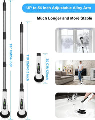 Electric rotary scrubber with 8 rechargeable cleaning brushes 07FC0E-D4 - KOEEK [4]