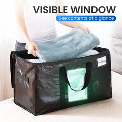 Extra-large moving bags, set of 8 black heavy-duty storage bags 07FC0E-D4 - KOEEK [2]