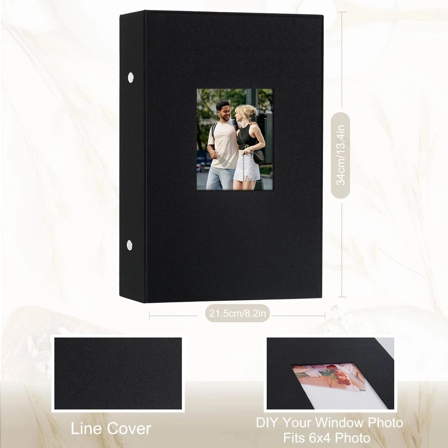 Fabric Photo Album 4x6 300 Large Capacity Family Wedding Anniversary 07FC0E-D4 - KOEEK [2]