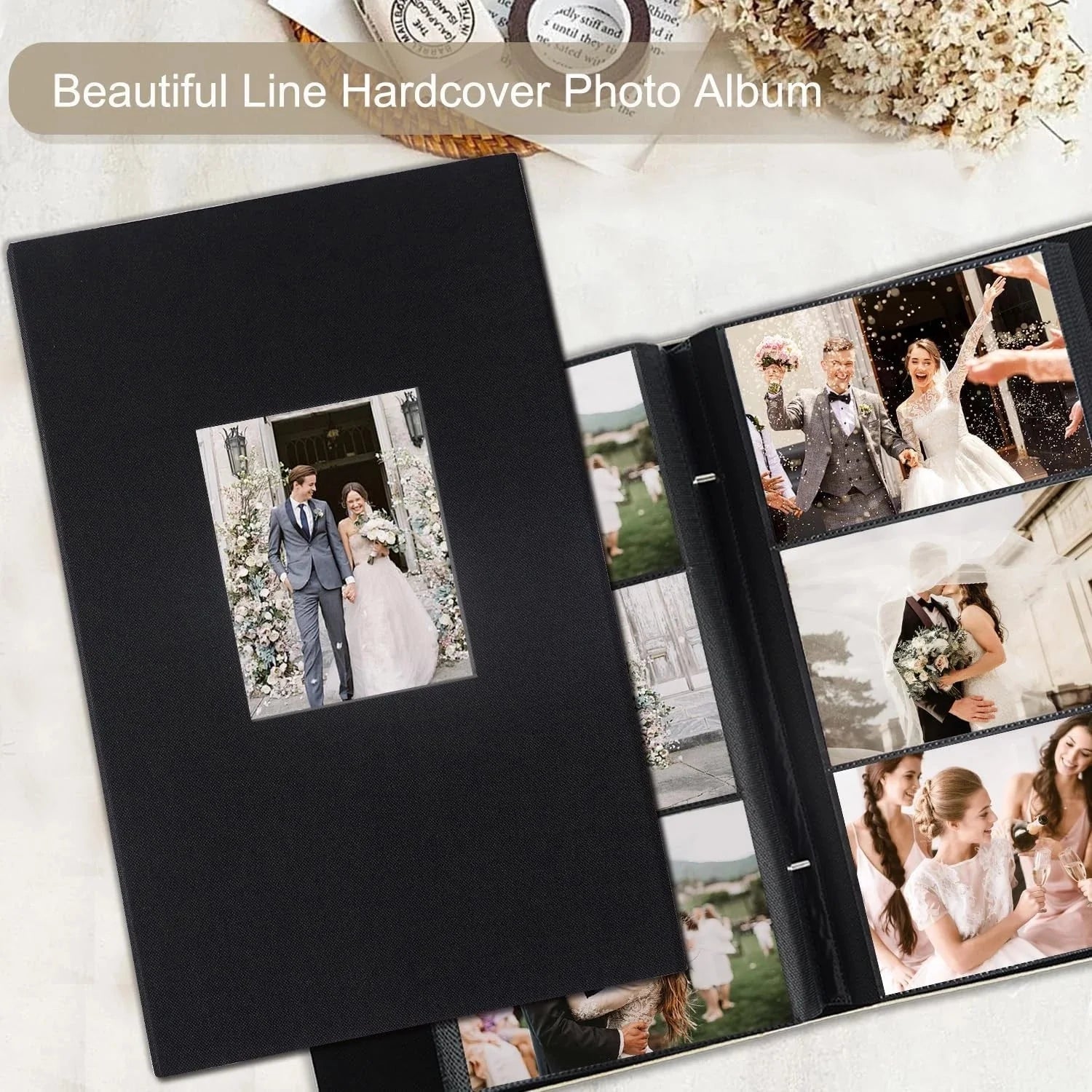 Fabric Photo Album 4x6 300 Large Capacity Family Wedding Anniversary 07FC0E-D4 - KOEEK [4]
